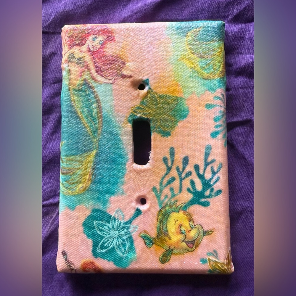 Whimsical Mermaid Light Switch Cover / hand crafted